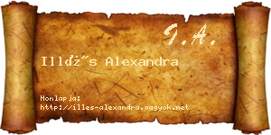 Illés Alexandra névjegykártya