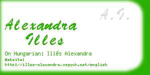 alexandra illes business card
