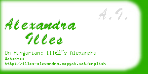 alexandra illes business card